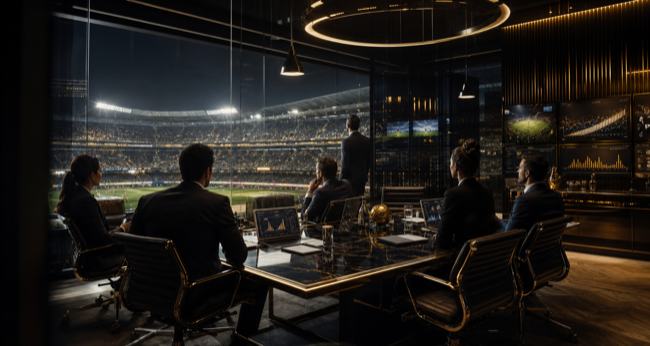 Premium corporate sports strategy room